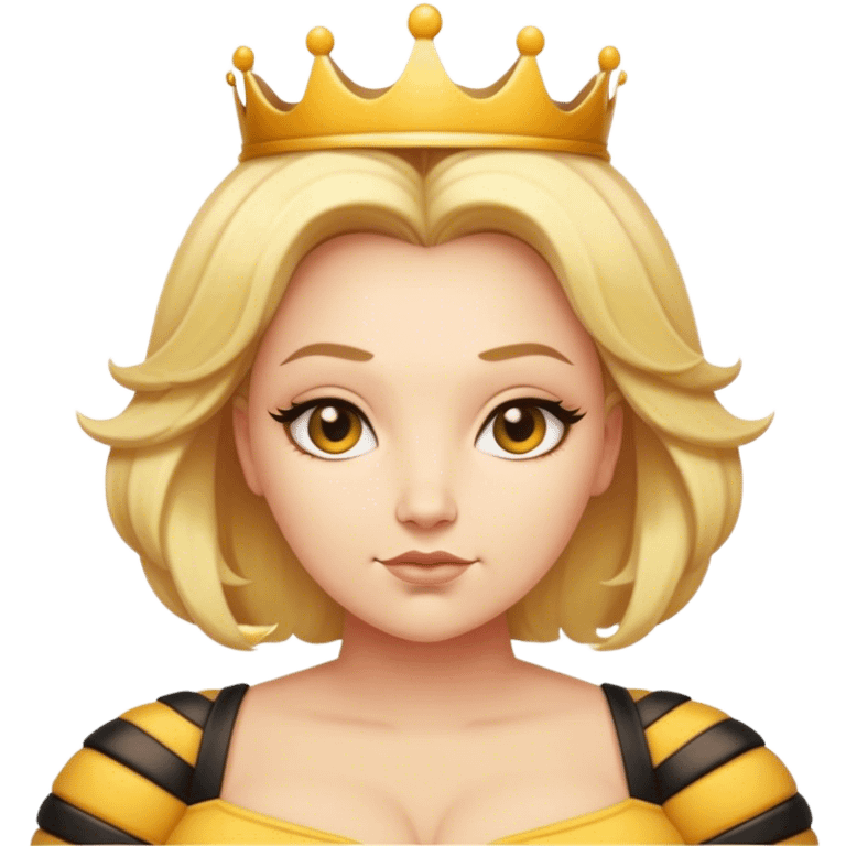 Plus size blonde lesbian queen bee emoji