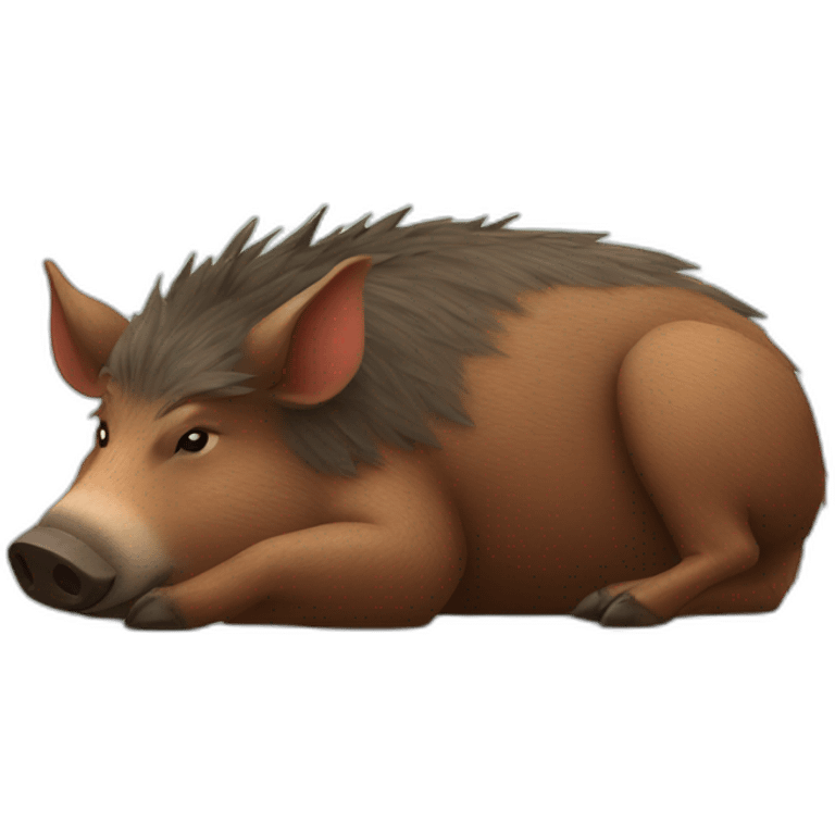 boar sunbathing emoji