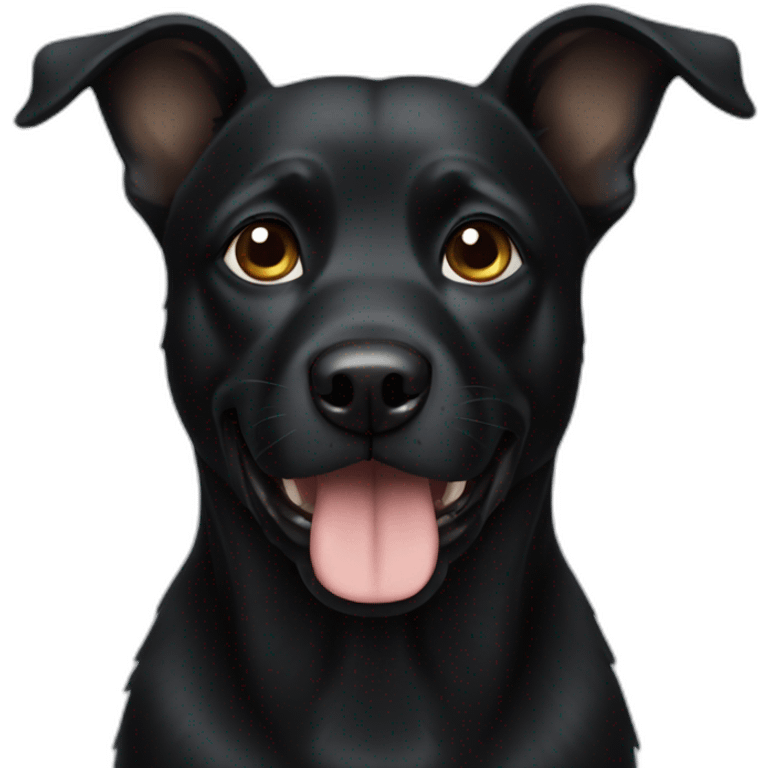 A black dog  emoji