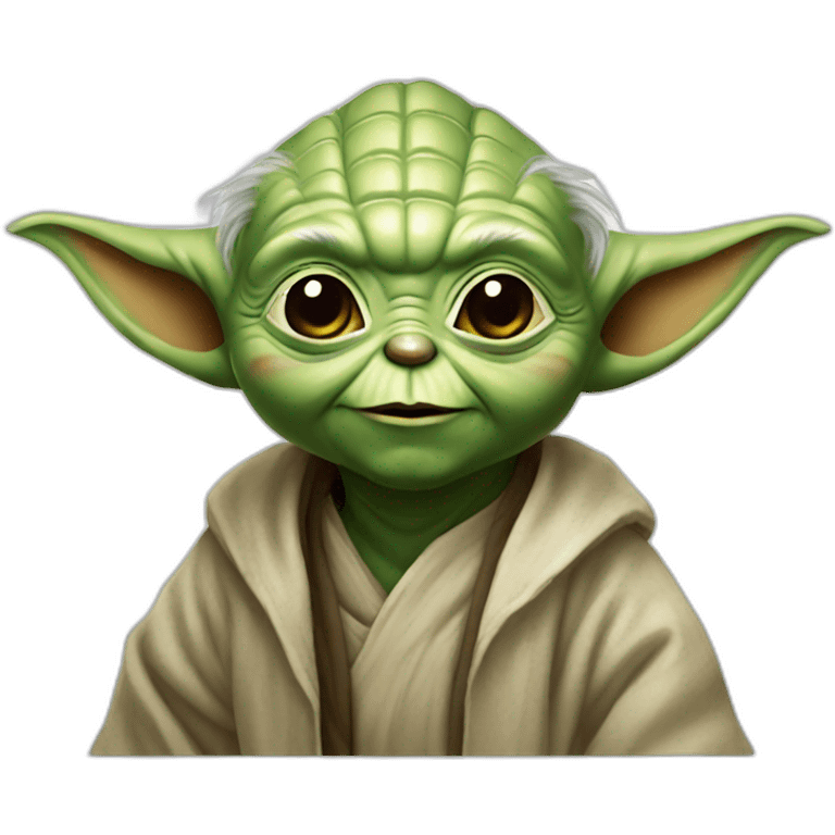 Yoda happy emoji