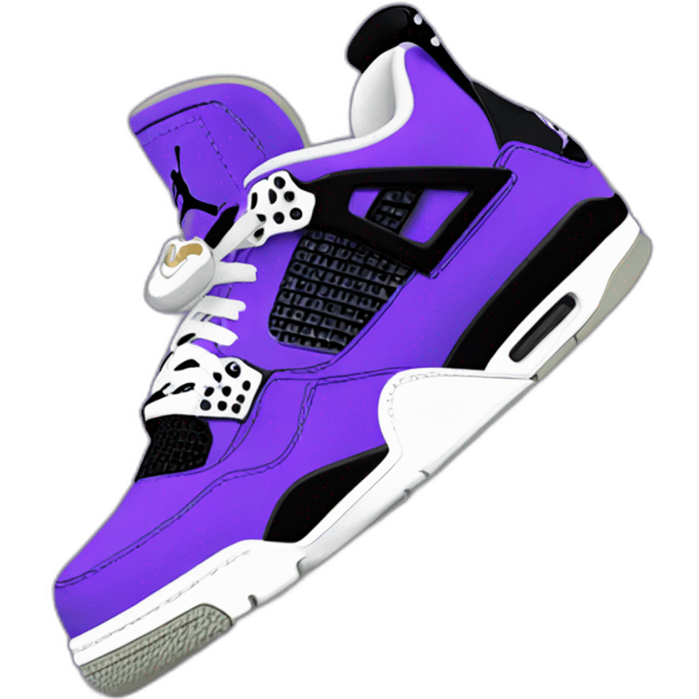 jordan 4 purple and black emoji