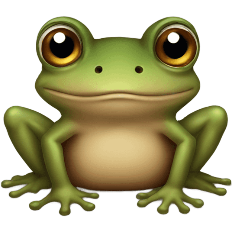 brown cute frog emoji