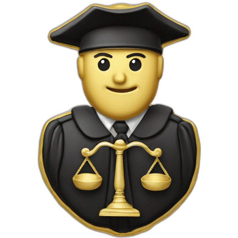 Judge dress badge with number P188 emoji