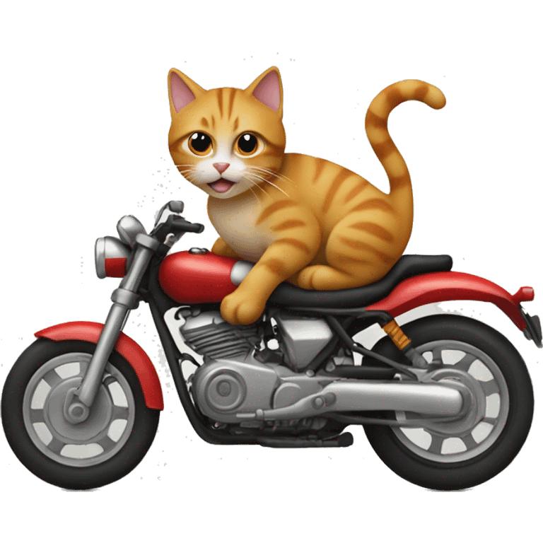 cat on a motorcycle emoji