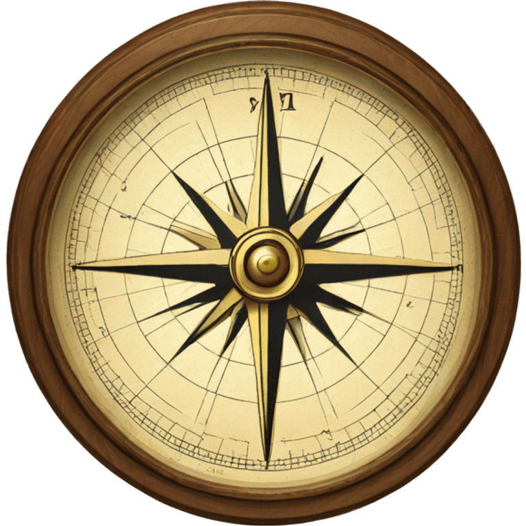 17th century Compass and Map emoji