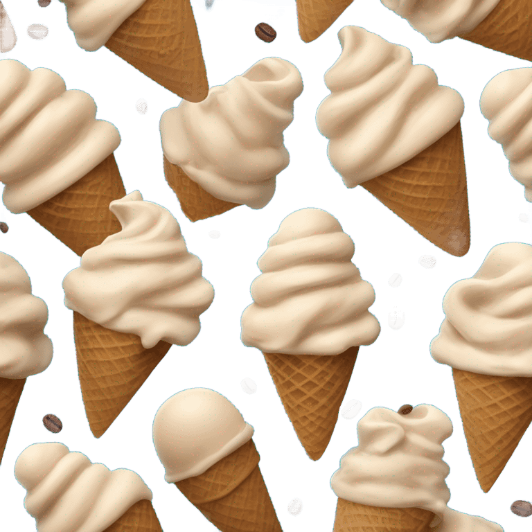 Coffee ice cream emoji