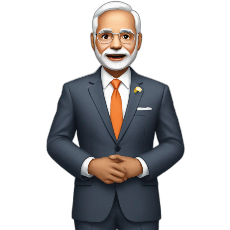 modi with mark 50 suit emoji