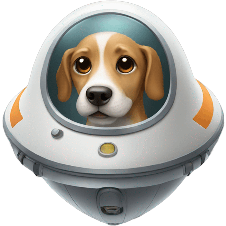 A dog in a spaceship emoji