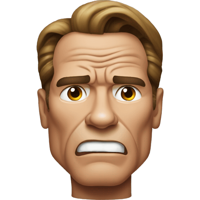 Scared Arnold Schwarzenegger in rabbit costum emoji