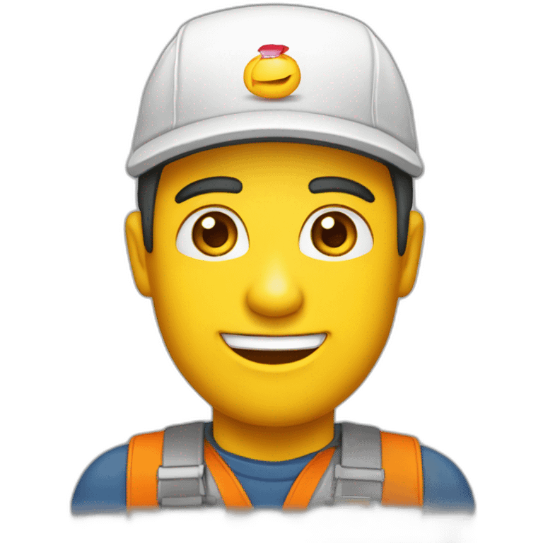 employé avec casquette de macdo emoji