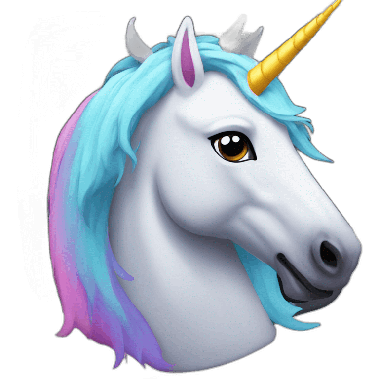 Unicorn in a electronic party emoji