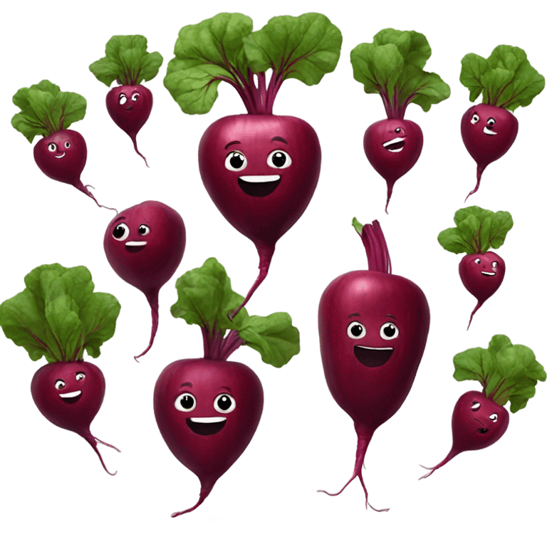 happy beetroot shows the class emoji