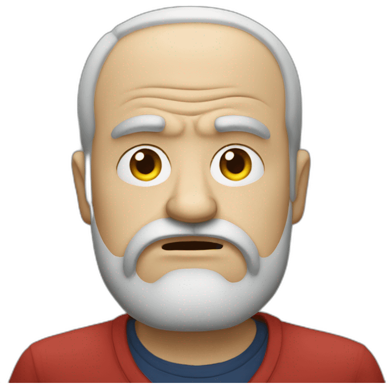 french grumpy man emoji