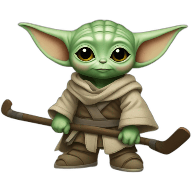 Baby yoda hockey emoji