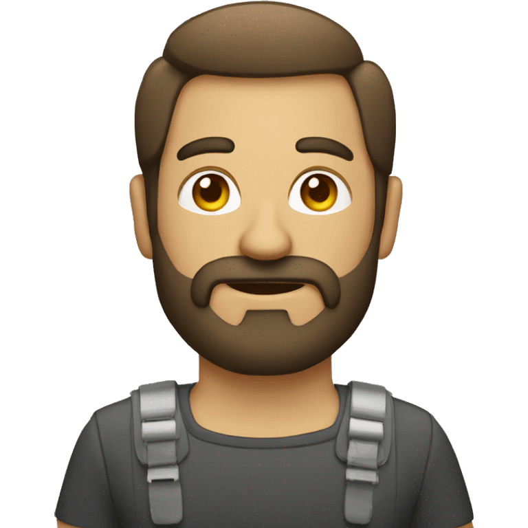 person con barba y copete y computadora emoji