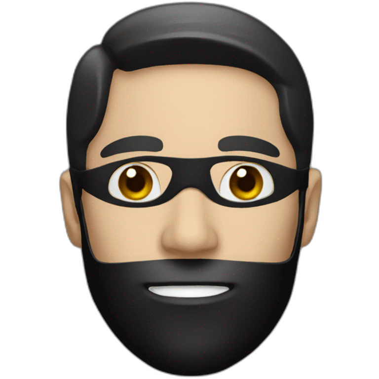 Man wearing a black mask  emoji