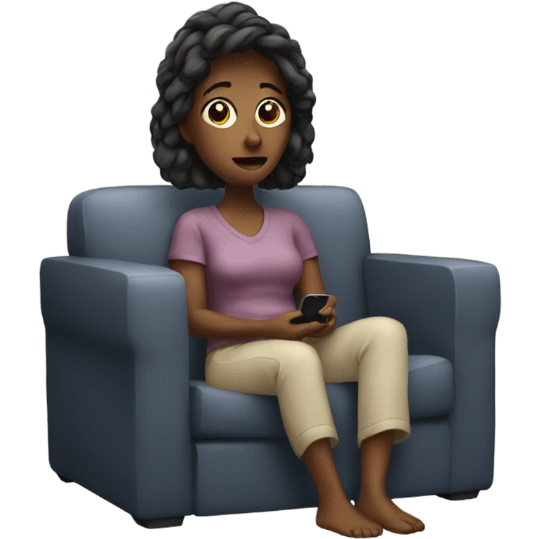 Woman watching tv emoji