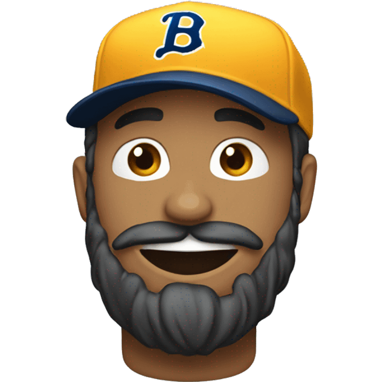 Emoji con barba y gorra de beisball emoji