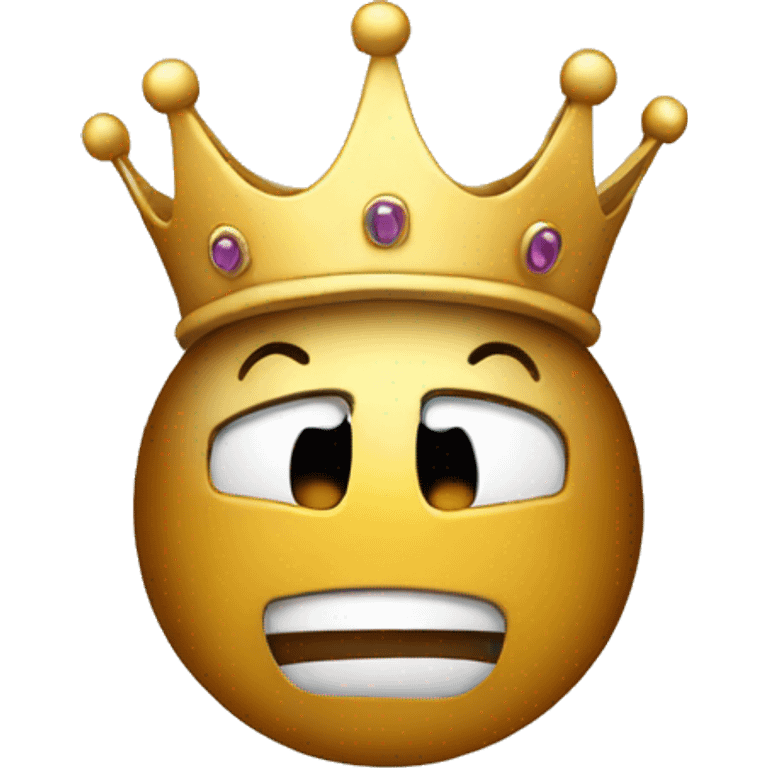 trouble emoji with crown emoji