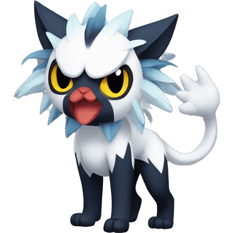 Edgy Cool Kawaii Litten-Absol-Pokémon Full Body emoji