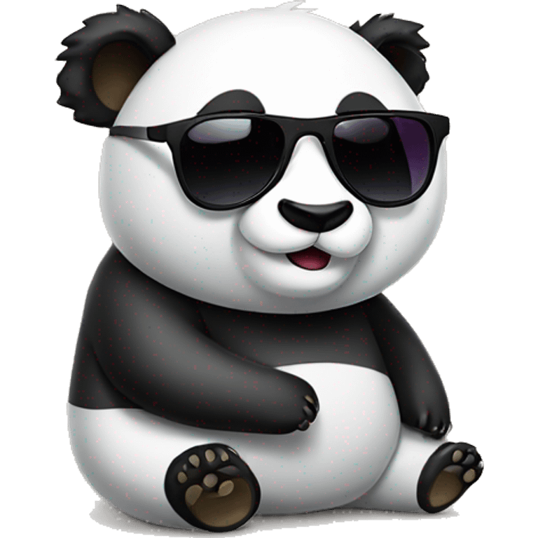 Panda wearing sunglasses emoji