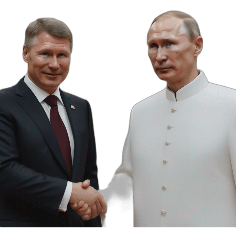 Klaus Iohannis shakes hands with Putin emoji