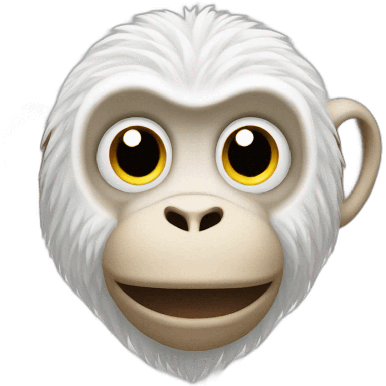 white monkey ball emoji