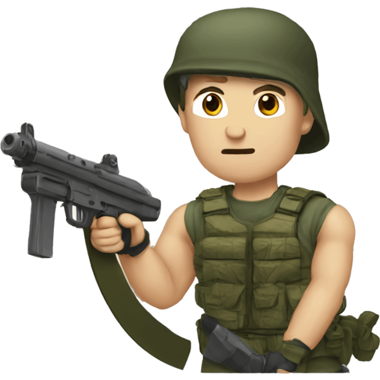 white rambo emoji