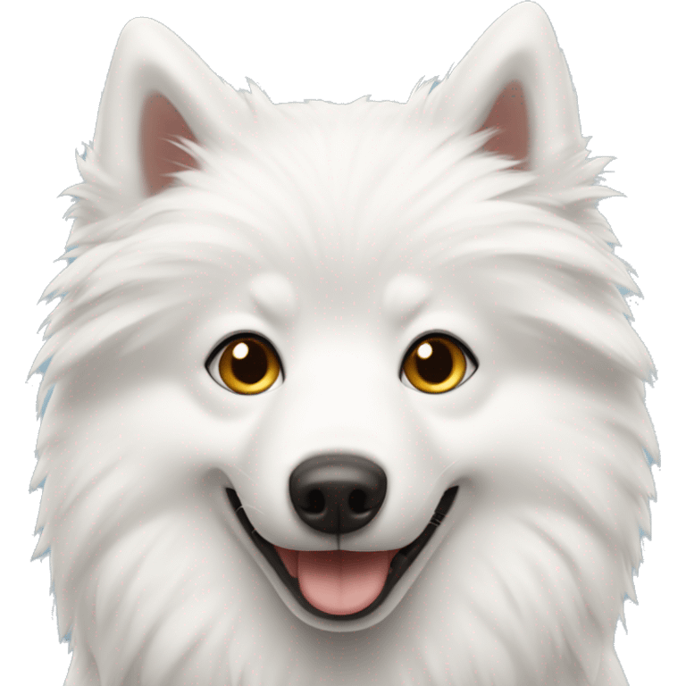 American Eskimo using iPhone emoji