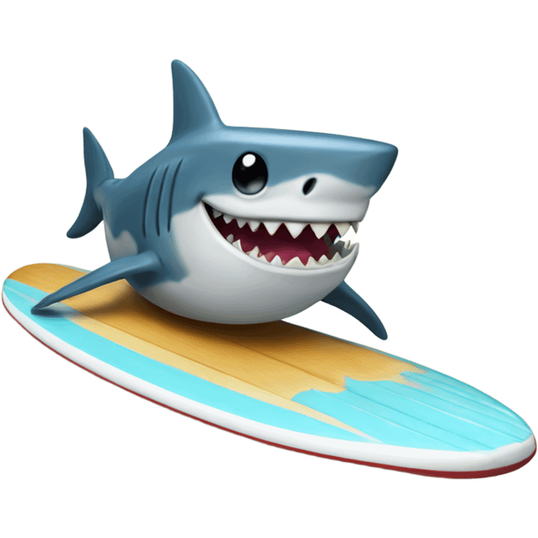 Shark on a surfboard  emoji