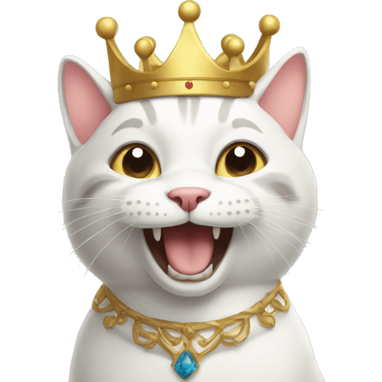 happy cat with crown emoji