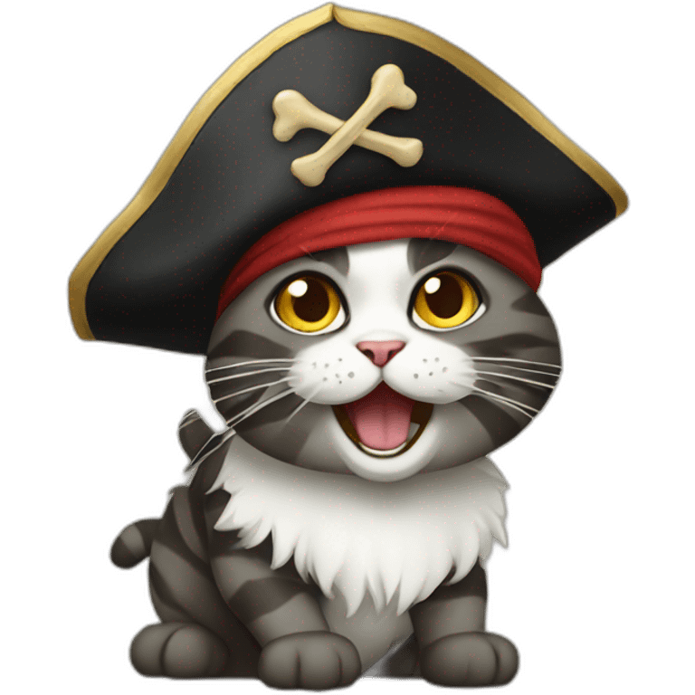 funny pirate cat emoji