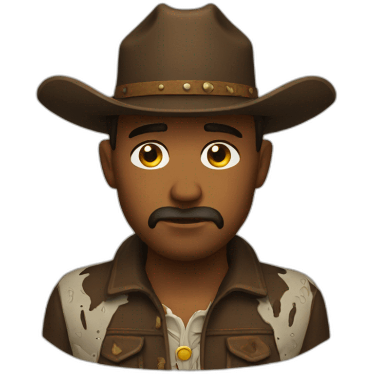 sad cowboy emoji