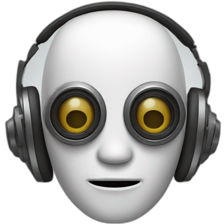 Robot with headphones  emoji