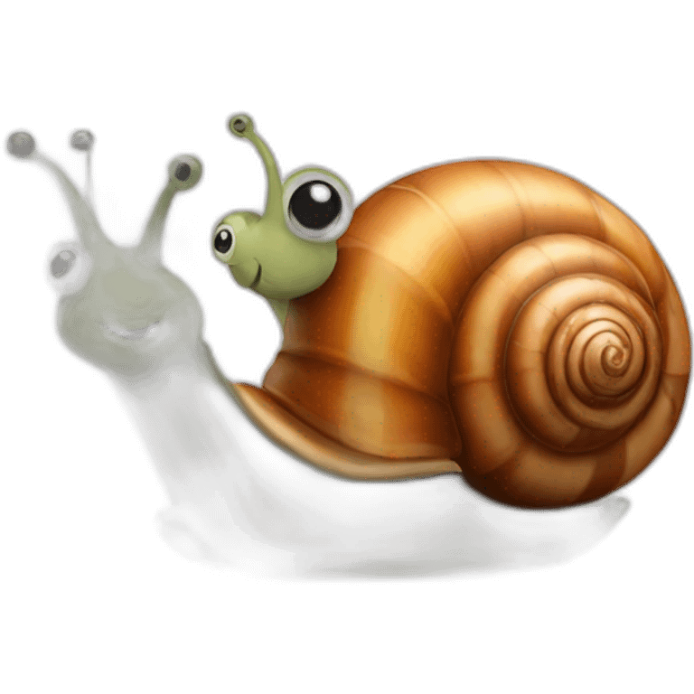 snails hugging eachother emoji