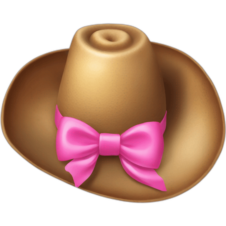 cowboy hat on snail shell with pink bow emoji