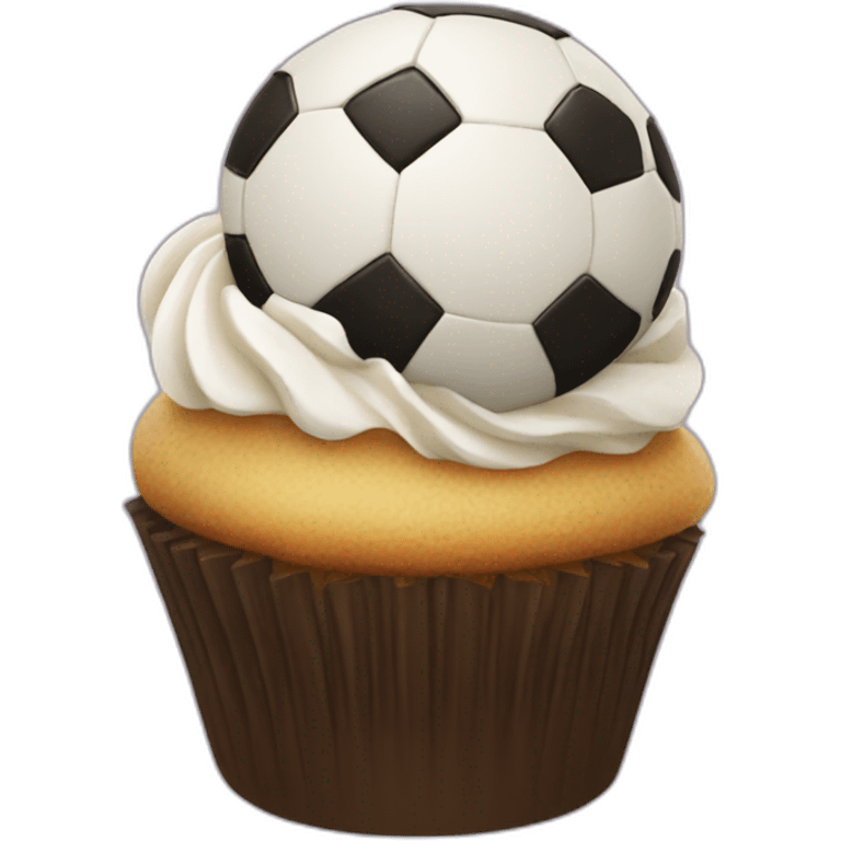 Happy soccer cupcake  emoji