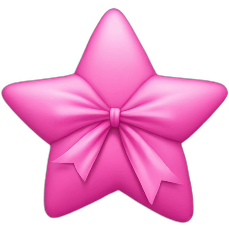 Pink star with a bow emoji