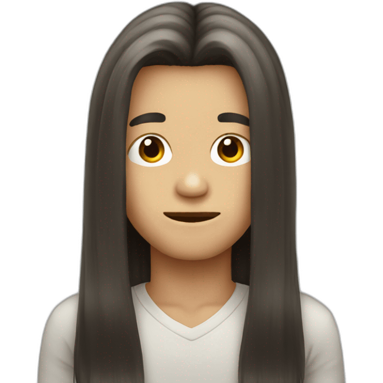 Long hair boy emoji