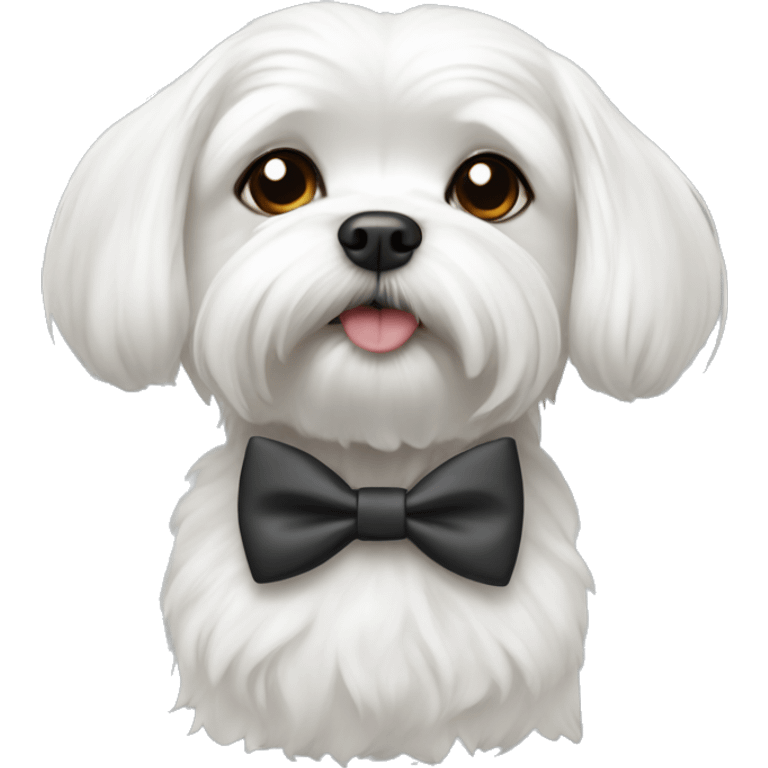 Maltese with bowtie  emoji