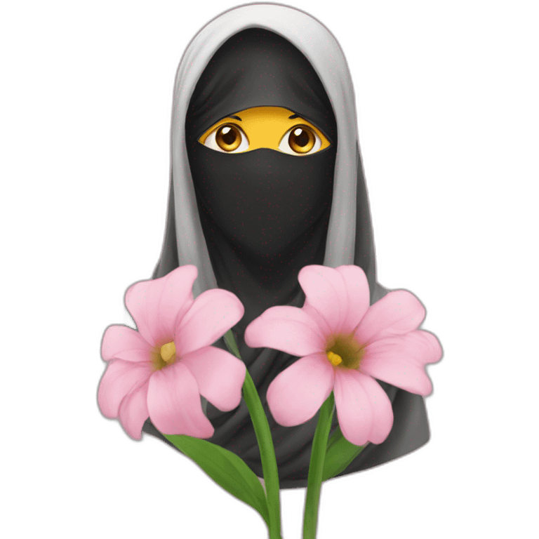 niqabi feeling flower emoji