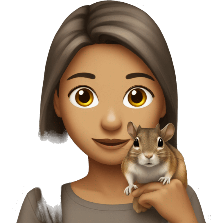 Me with squirrel degu emoji