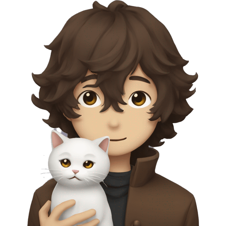 Dazai with cat  emoji