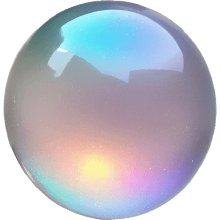 Sparkly glossy Pastel iridescent glass crystal glass orb emoji