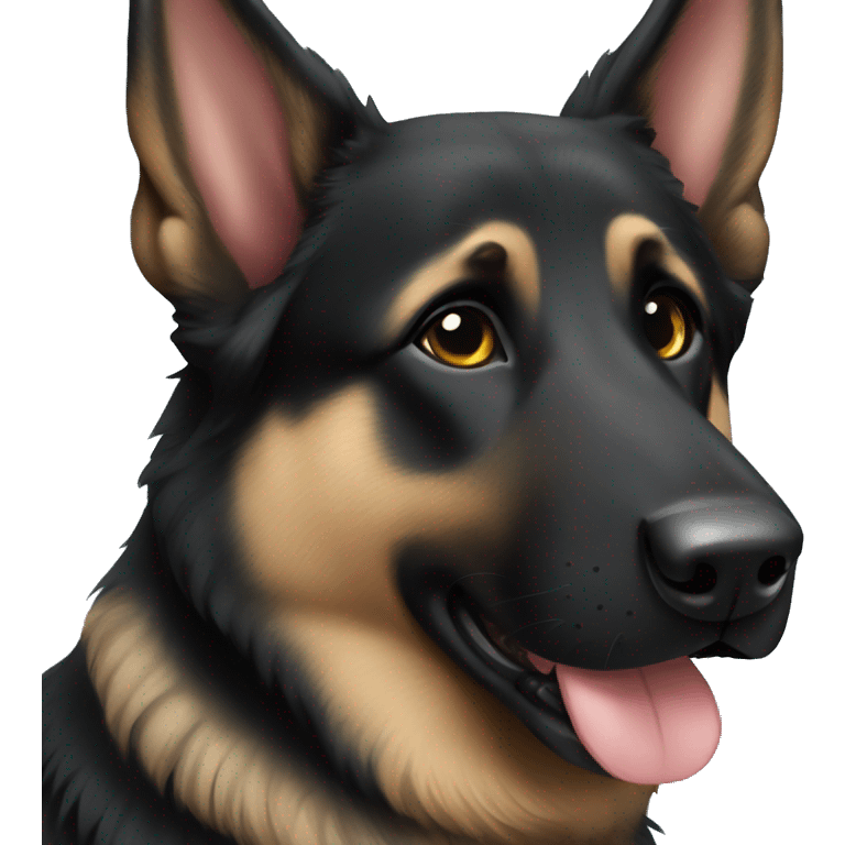 Black German shepherd  emoji