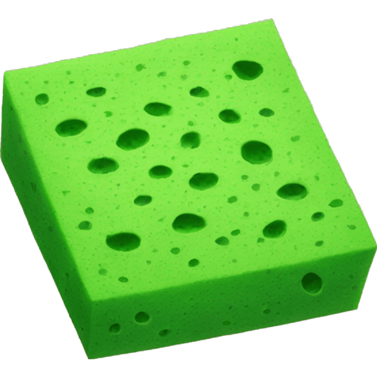 green flat square dish sponge emoji