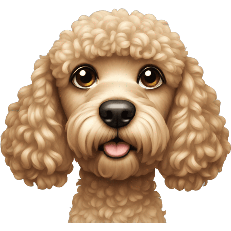 dog face poodle sad emoji