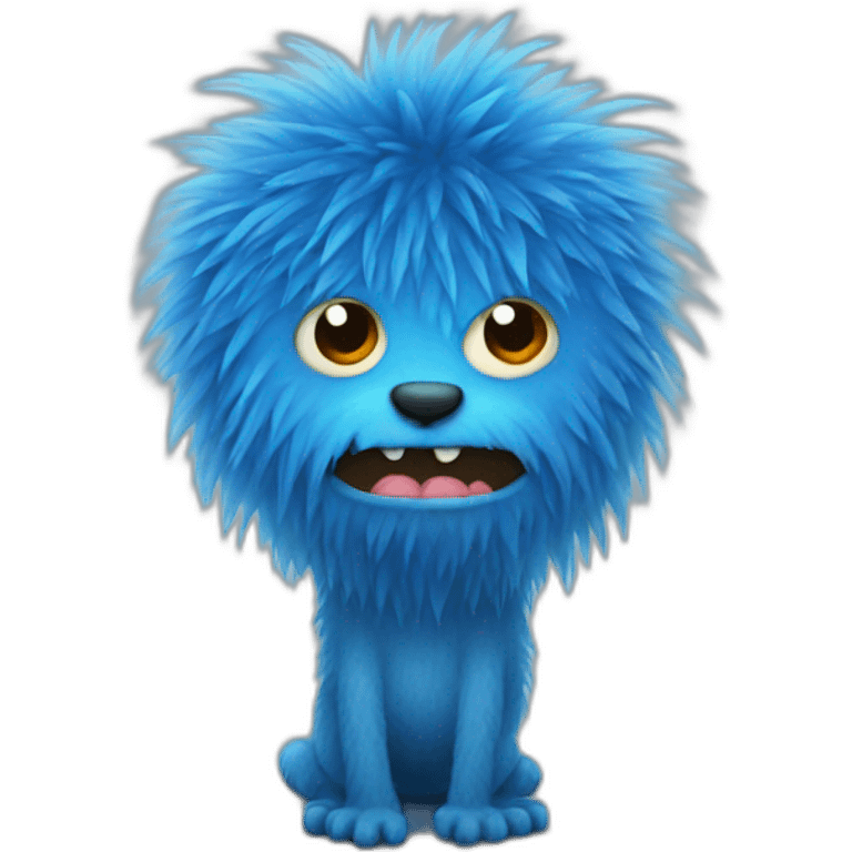 BLUE HAIRY MONSTER emoji