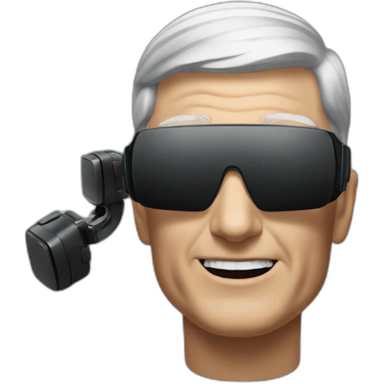 tim cook with VR emoji