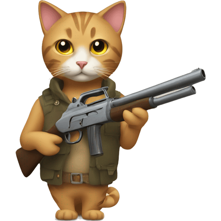 cat with shotgun emoji